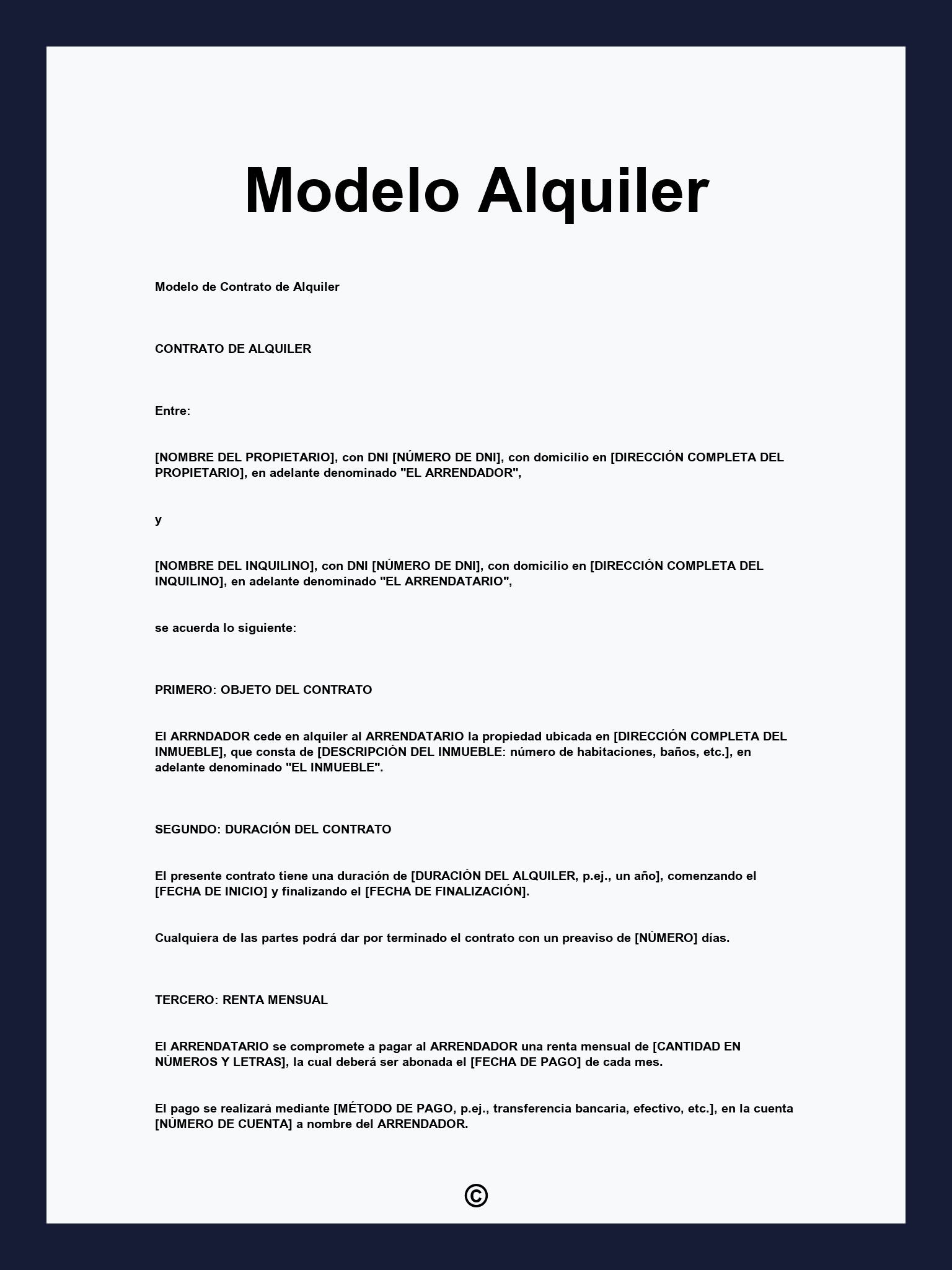 Modelo Alquiler