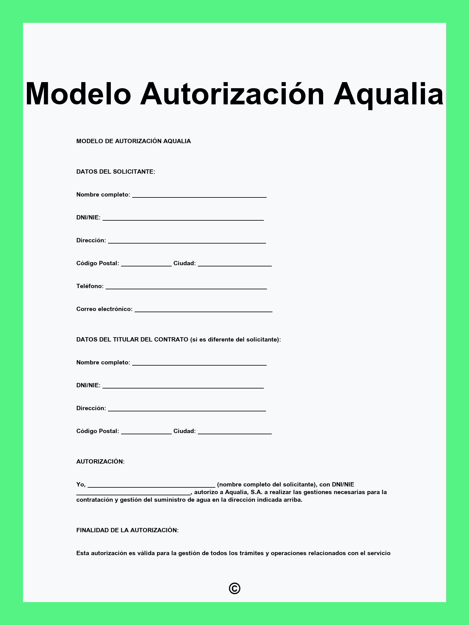 Modelo Autorización Aqualia